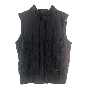 American Eagle Navy & Purple Lining Puffer Vest Women Sz Large (No Hood)